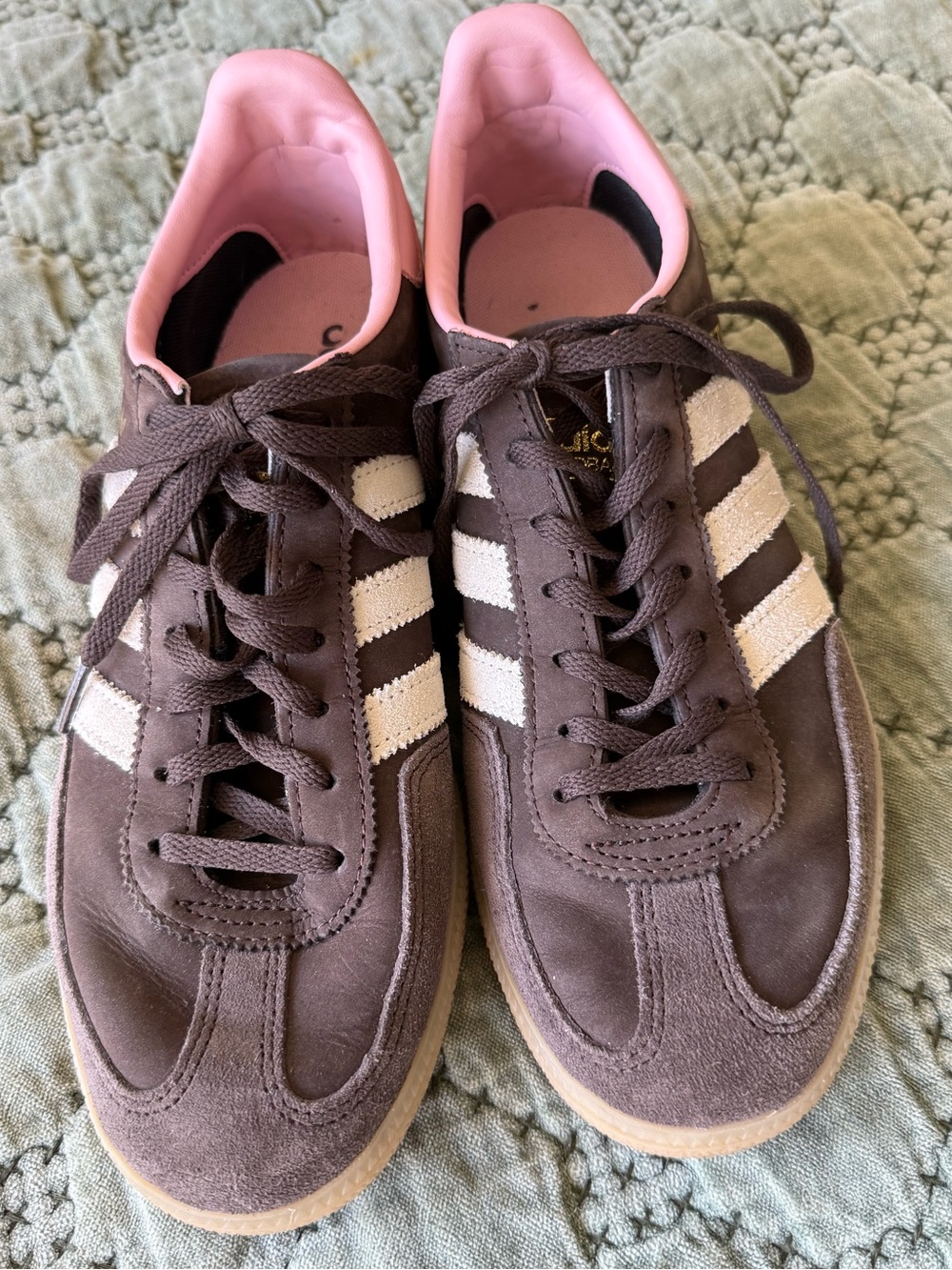 Adidas Handball Spezial Brown Pink Gum Sole Sneakers Women’s 8.5